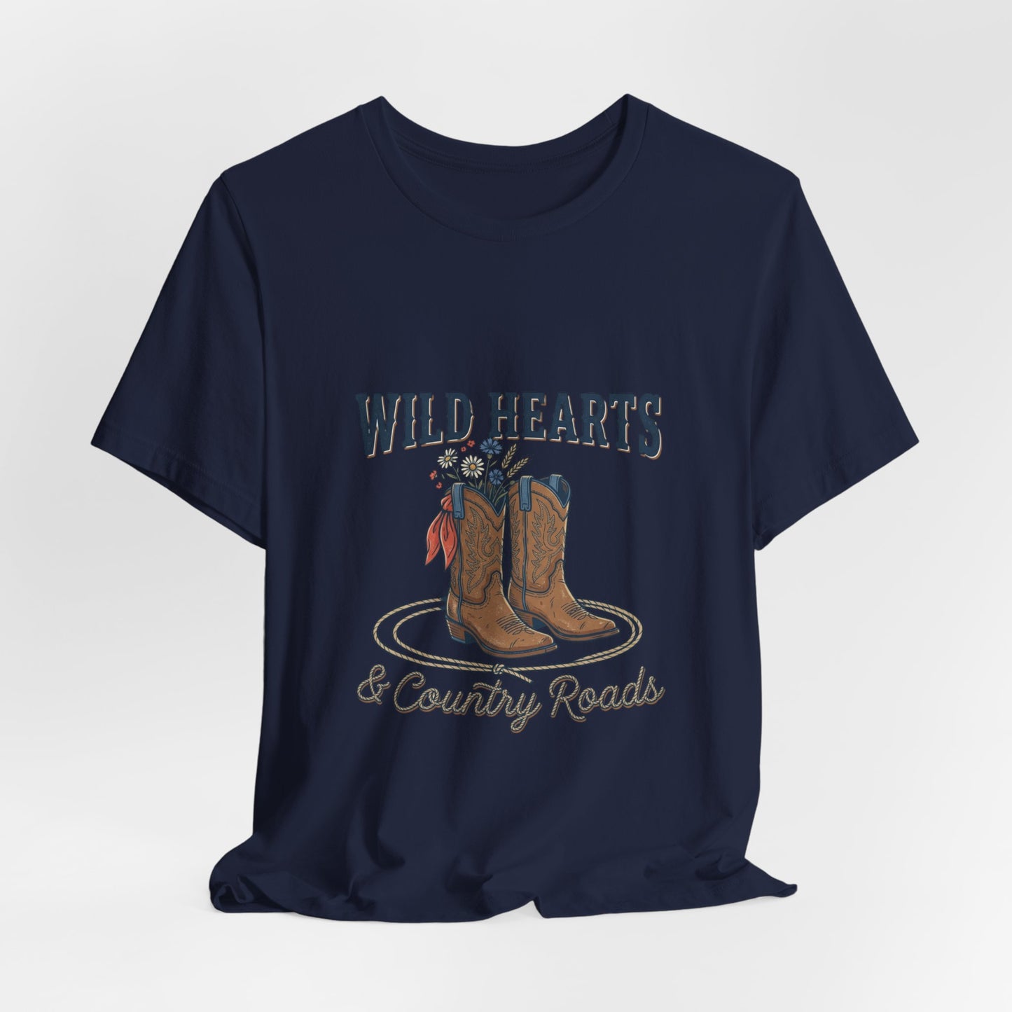 Wild Hearts & Country Roads Tee | Western Cowgirl Rustic Prairie Vintage