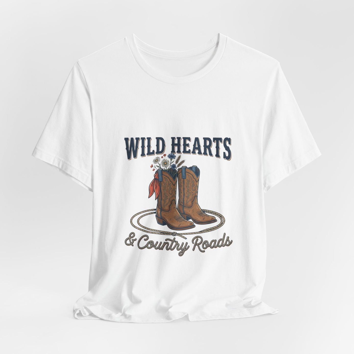 Wild Hearts & Country Roads Tee | Western Cowgirl Rustic Prairie Vintage