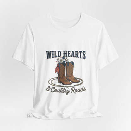 Wild Hearts & Country Roads Tee | Western Cowgirl Rustic Prairie Vintage