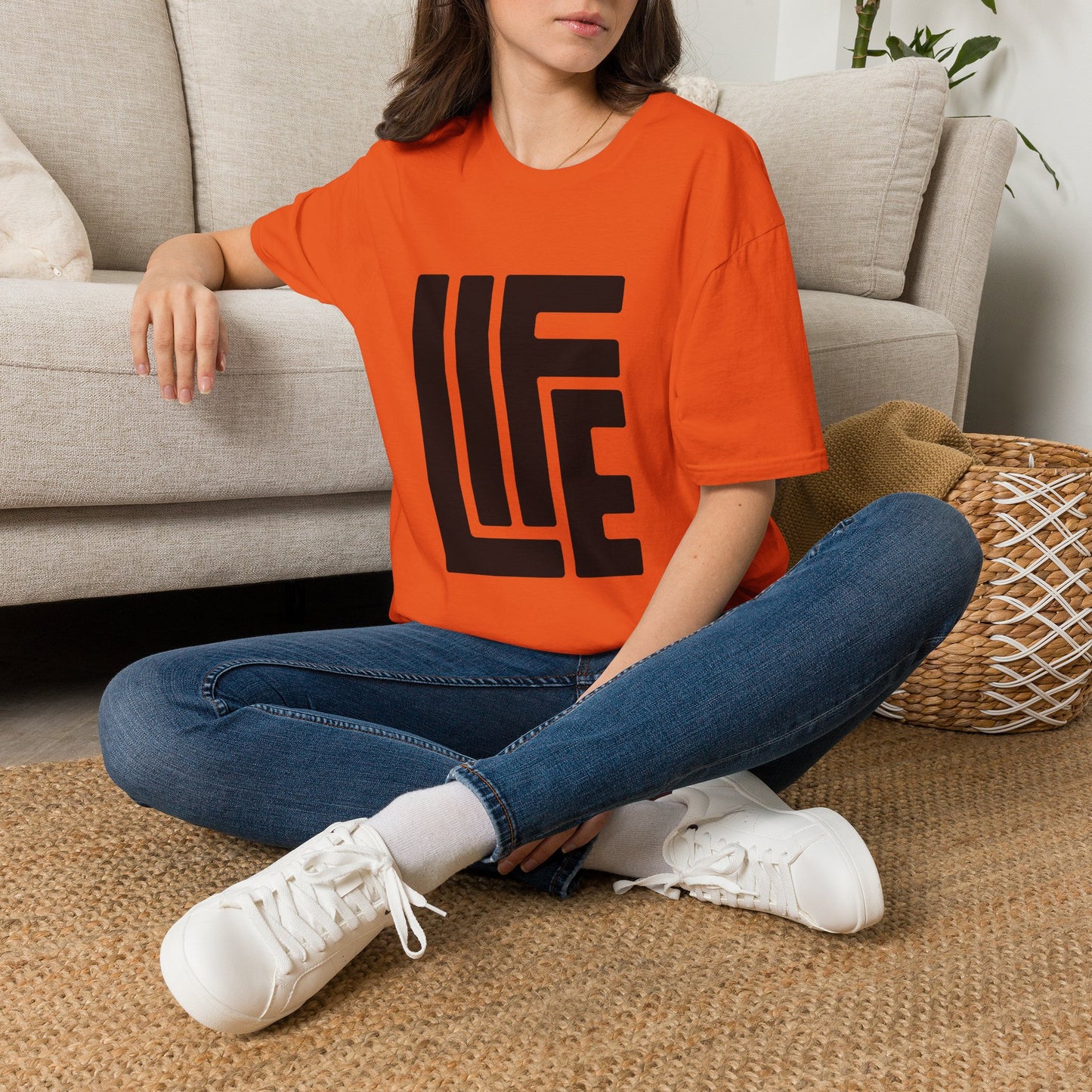 Life Graphic T-Shirt — Bold Retro Typography Tee