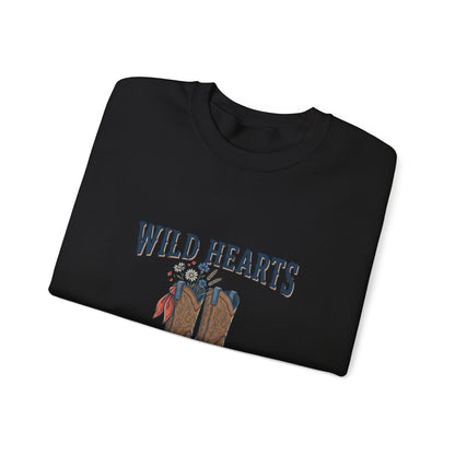 Wild Hearts & Country Roads Sweatshirt | Western Cowgirl Rustic Prairie