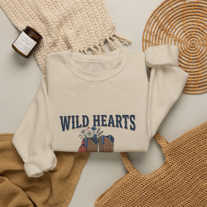 Wild Hearts & Country Roads Sweatshirt | Western Cowgirl Rustic Prairie