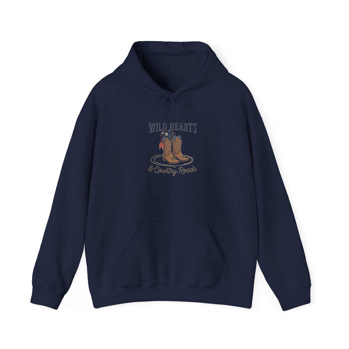Wild Hearts cowboy boots Hoodie | western rustic cowgirl prairie vintage