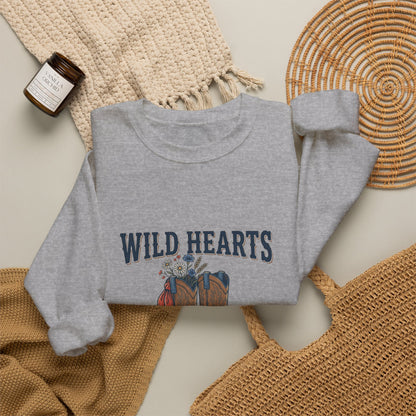 Wild Hearts & Country Roads Sweatshirt | Western Cowgirl Rustic Prairie