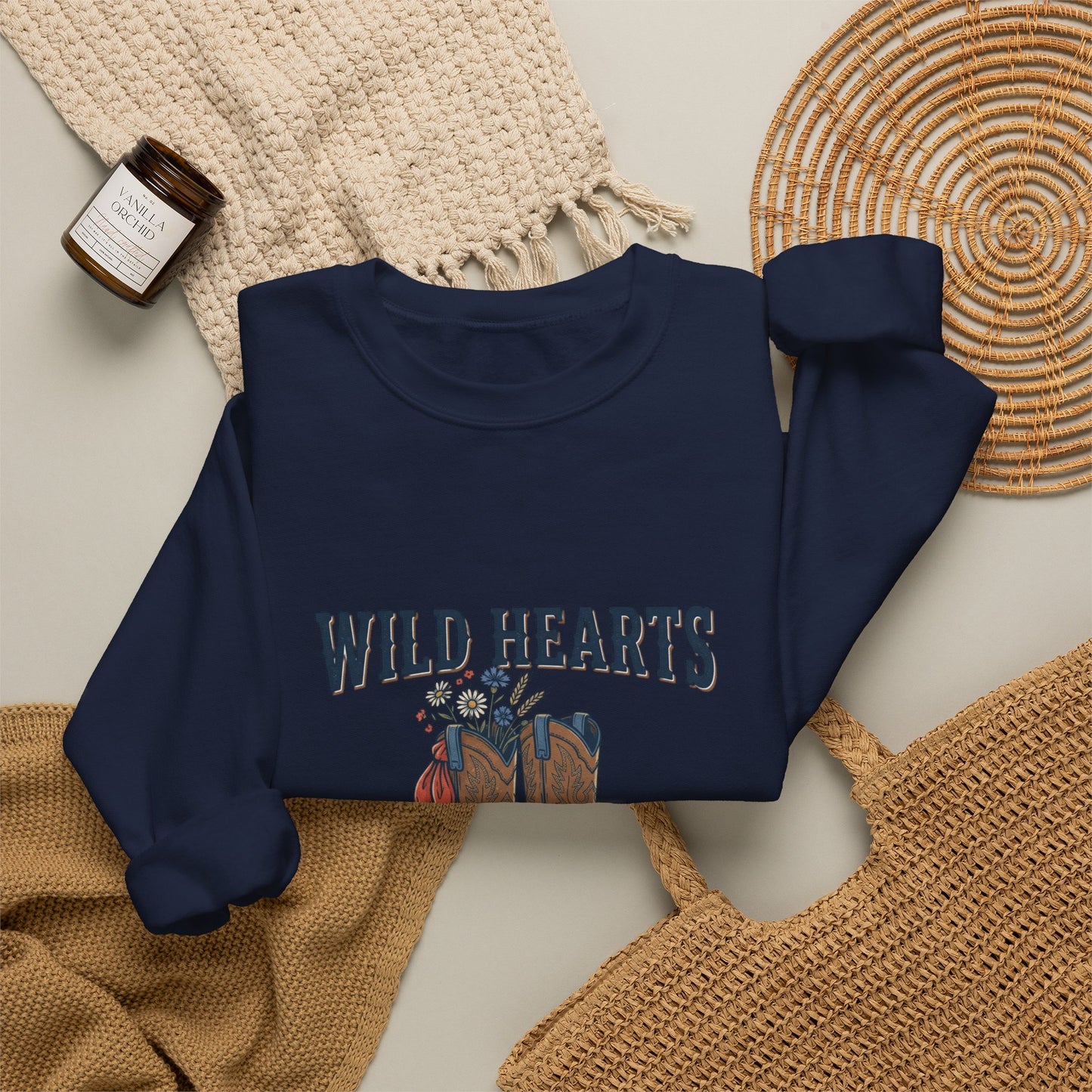 Wild Hearts & Country Roads Sweatshirt | Western Cowgirl Rustic Prairie