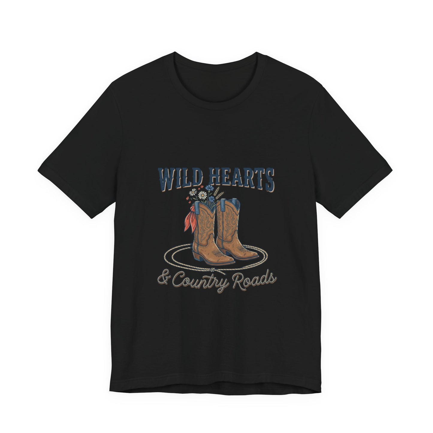 Wild Hearts & Country Roads Tee | Western Cowgirl Rustic Prairie Vintage