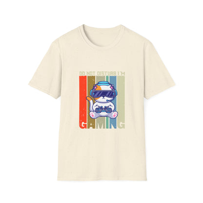 Gaming Cat T-Shirt — "Do Not Disturb I'm Gaming" Retro Gamer Tee