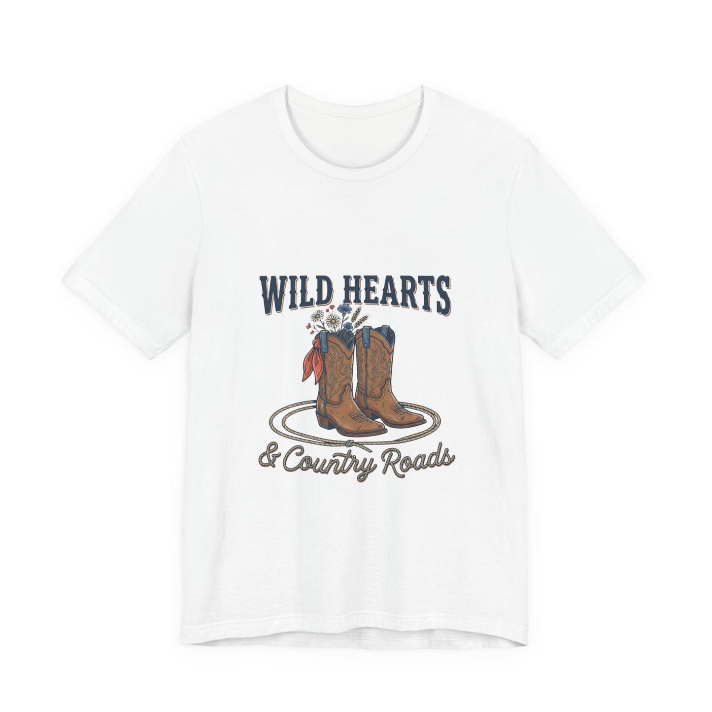 Wild Hearts & Country Roads Tee | Western Cowgirl Rustic Prairie Vintage