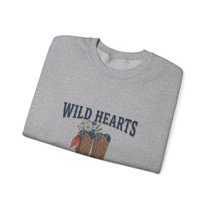 Wild Hearts & Country Roads Sweatshirt | Western Cowgirl Rustic Prairie