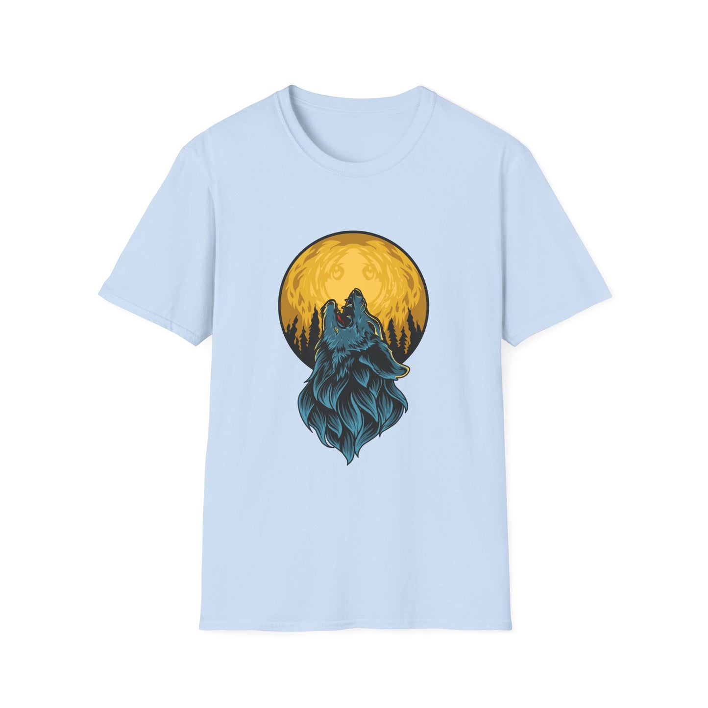 Howling Wolf Moon T-Shirt — Night Forest Graphic Tee