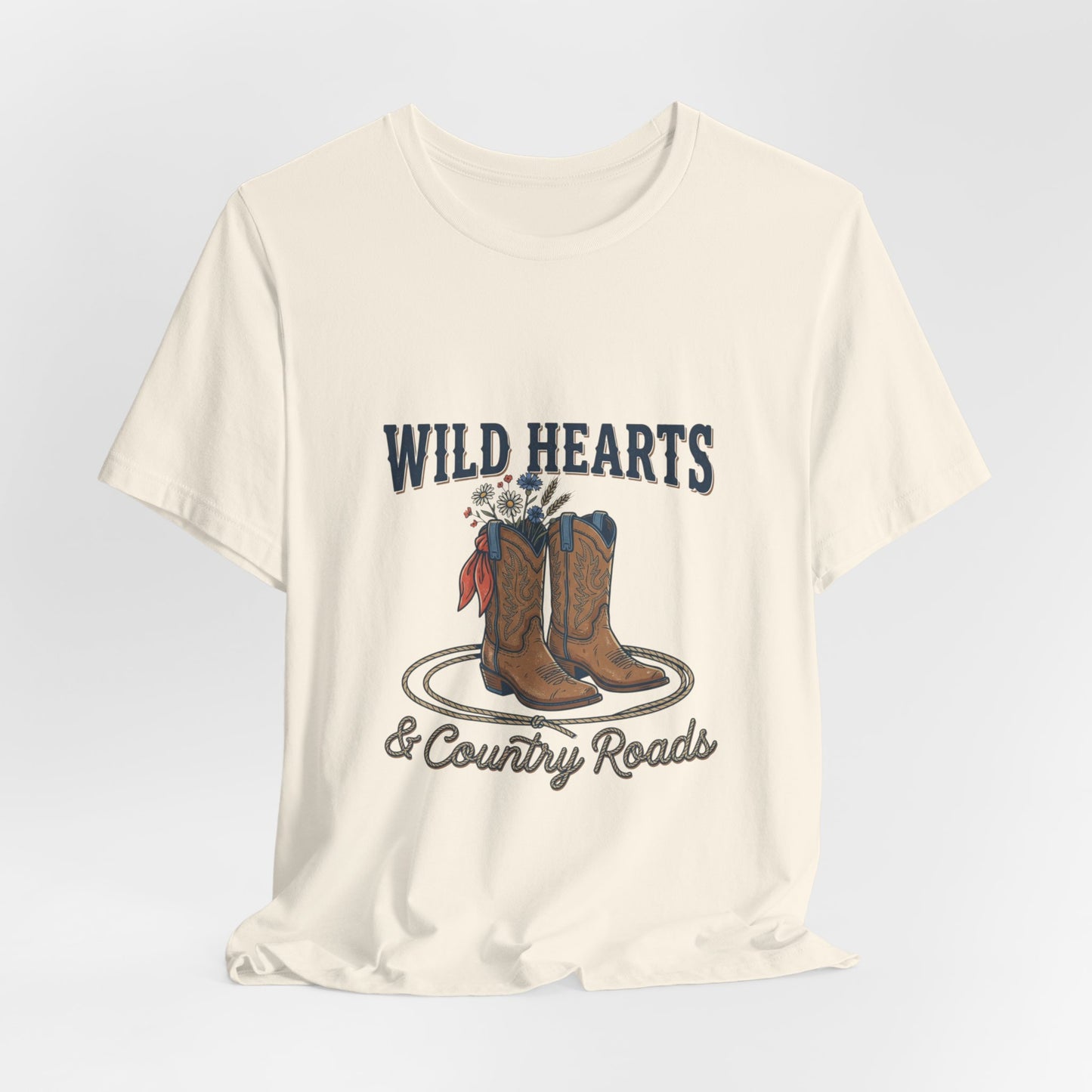 Wild Hearts & Country Roads Tee | Western Cowgirl Rustic Prairie Vintage
