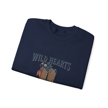Wild Hearts & Country Roads Sweatshirt | Western Cowgirl Rustic Prairie