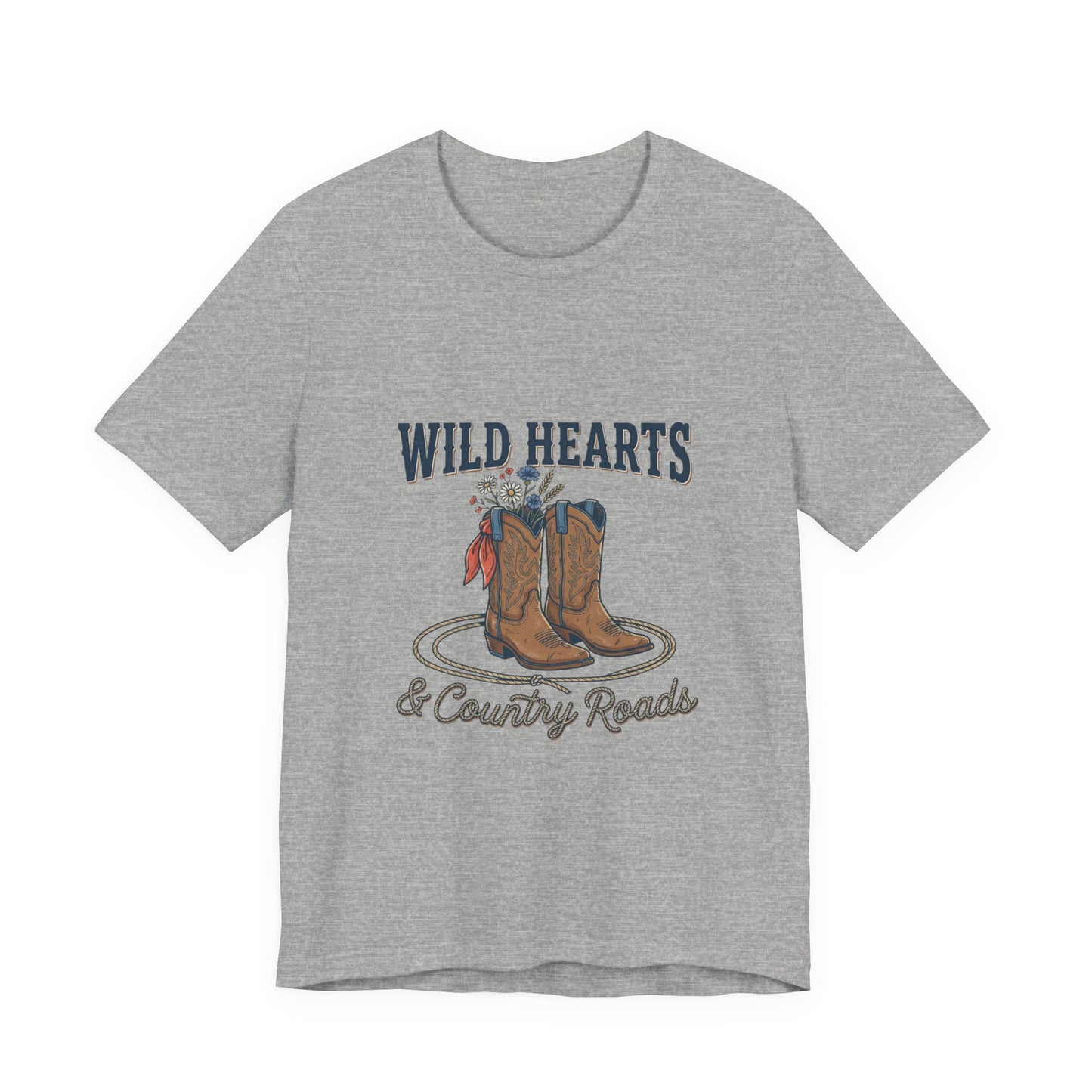 Wild Hearts & Country Roads Tee | Western Cowgirl Rustic Prairie Vintage