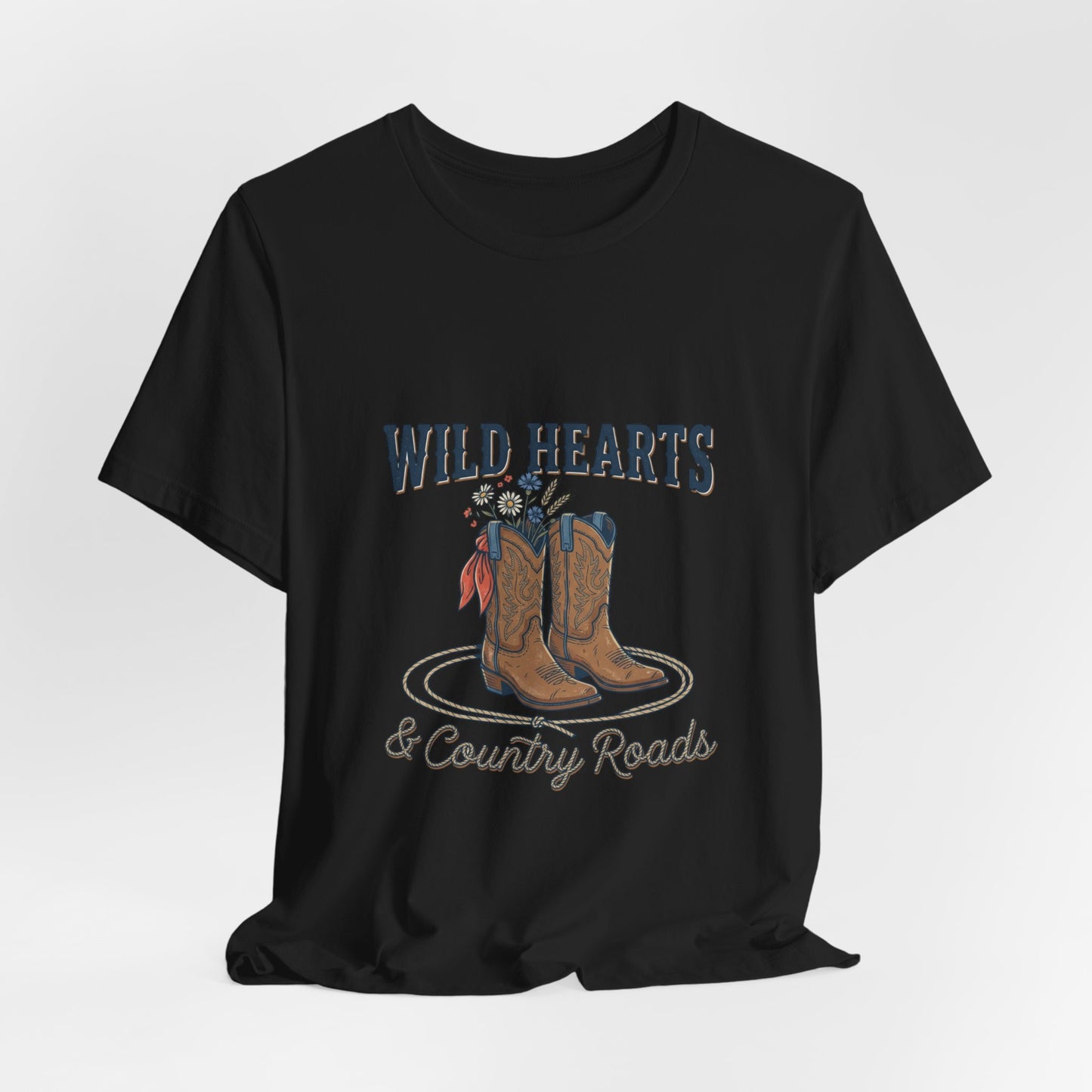 Wild Hearts & Country Roads Tee | Western Cowgirl Rustic Prairie Vintage